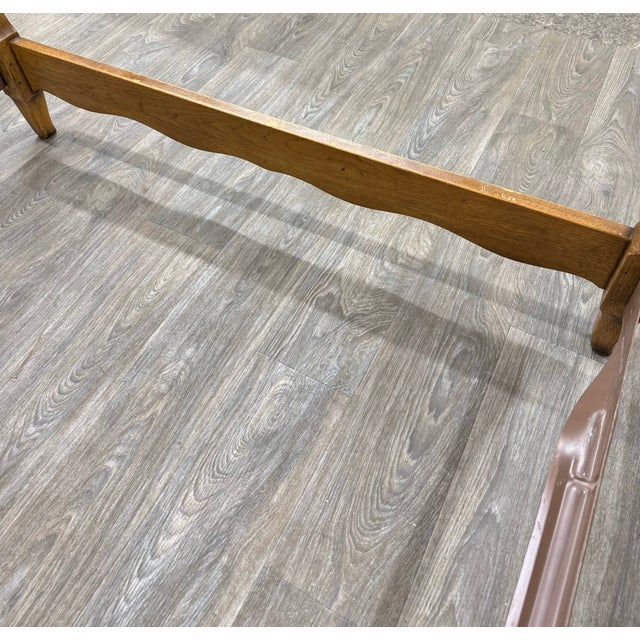 Vintage Full Size French Provincial Solid Oak Bed For Sale - Image 14 of 15