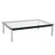 Silver Bauhaus LC 10-P Coffee Table in Glass and Chrome from Cassina For Sale - Image 8 of 8