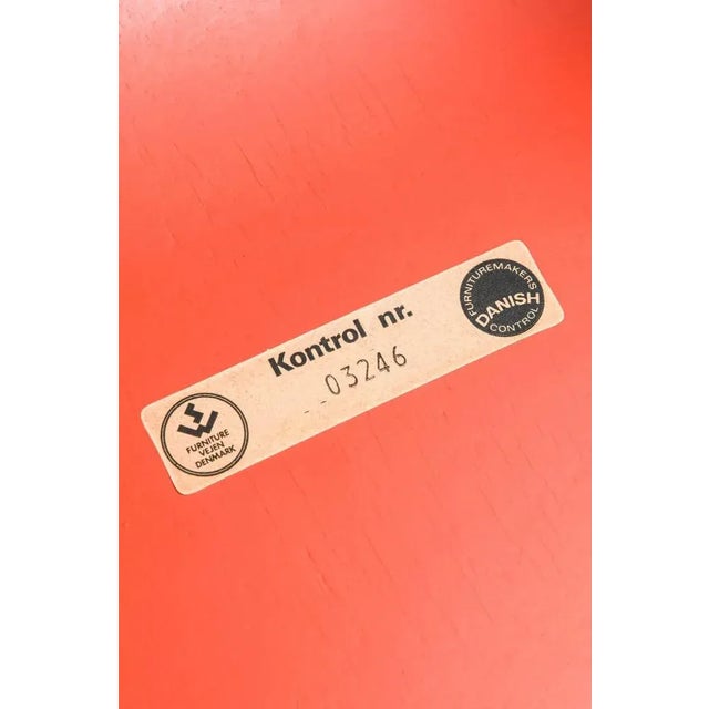 Red Danish Dining Chairs by Victor Bernt for Søren Willadsen Møbelfabrik, Set of 7 For Sale - Image 8 of 11