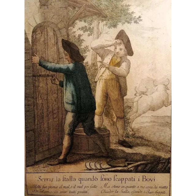 Lock the Barn when the Oxen have fled is an original modern artwork realized in the first decades of the 19th Century....