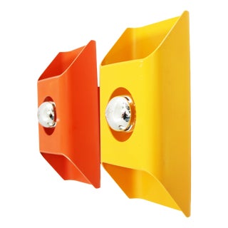 Space Age Wall Lights by Klaus Hempel for Kaiser-Leuchten, 1970s, Set of 2 For Sale