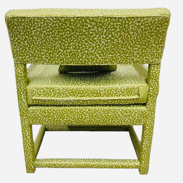 Textile 1970s A Pair of a Vintage Parsons Chair and Swivel Chair For Sale - Image 7 of 10