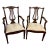 Arm Chairs Chippendale Hepplewhite Lyre Back Hinkle Harris Mahogany Vintage For Sale