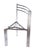 1980's Post Modern, Three Legged Chrome Milan Chairs Set/ 4 For Sale - Image 10 of 11