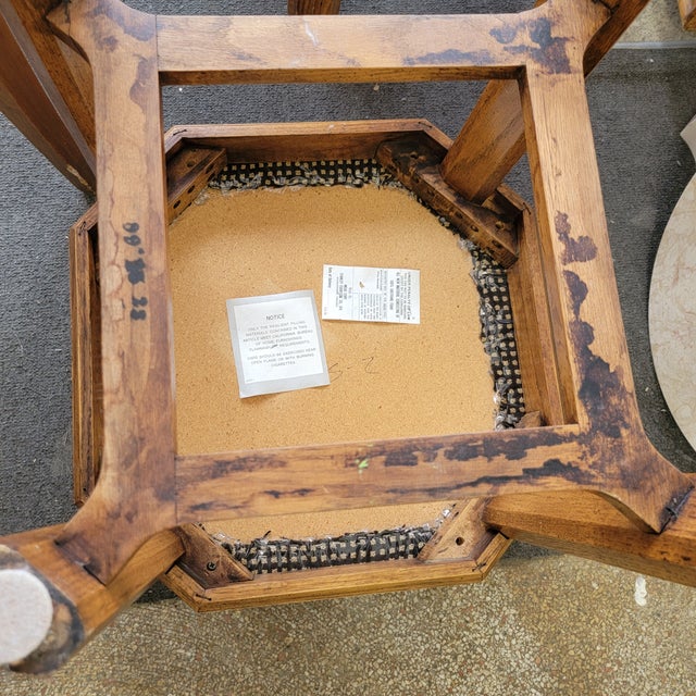 1990s 1990s Pair Hollywood Regency Stanley Stools / Ottomans For Sale - Image 5 of 5