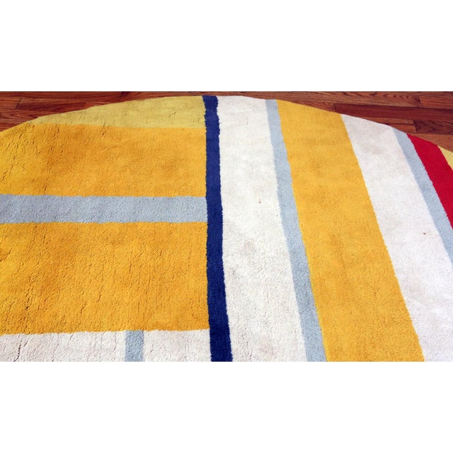 1970s Nazmiyal Collection Ilya Bolotowsky Art Rug For Sale - Image 10 of 11