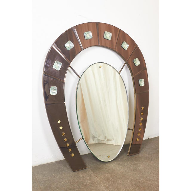 Mirror with Diamond Gems from Cristal Art, 1960s For Sale - Image 14 of 14