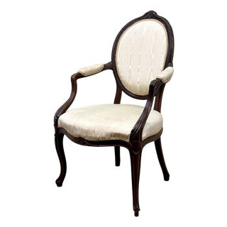 Georgian English Mahogany Salon Chair, 1780 For Sale