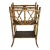 Antique English Burnt Bamboo Tall Magazine Rack For Sale