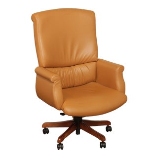 Medalist Leather Executive Office Chair For Sale