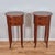2000s Petite Oval Cherry & Burl Wood Inlay Traditional Side Tables Nightstands W/ Single Drawers, a Pair For Sale - Image 12 of 12