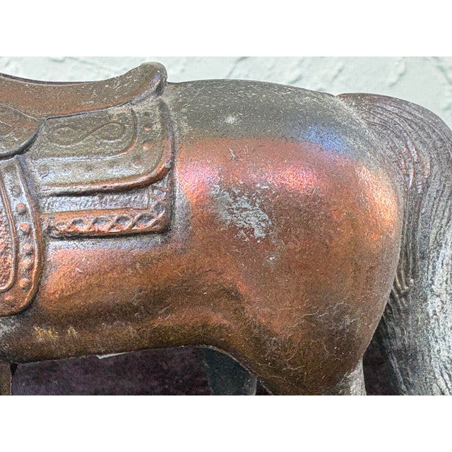 Metal Early 20th Century Cast Metal Horse Coin Bank by Creative, Brooklyn Ny 5.25” For Sale - Image 7 of 10