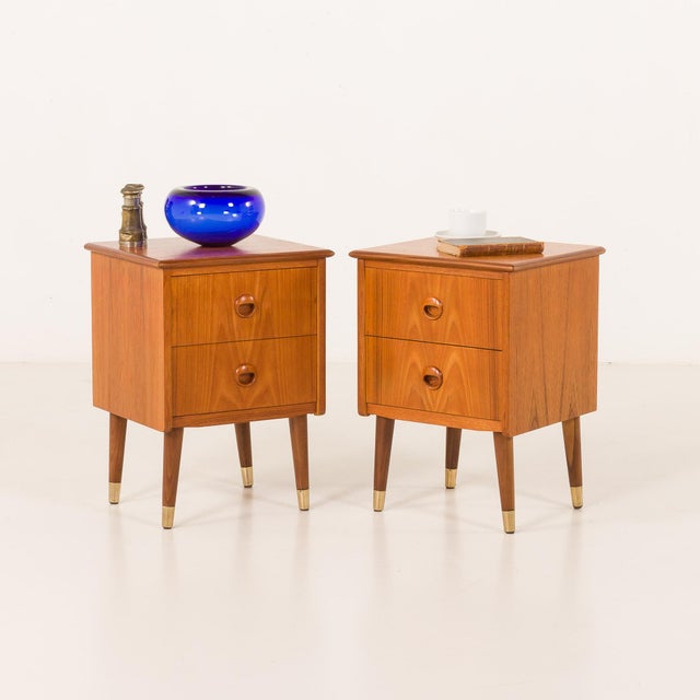 Mid-Century Danish Teak Nightstands, 1950s, Set of 2 For Sale - Image 14 of 14