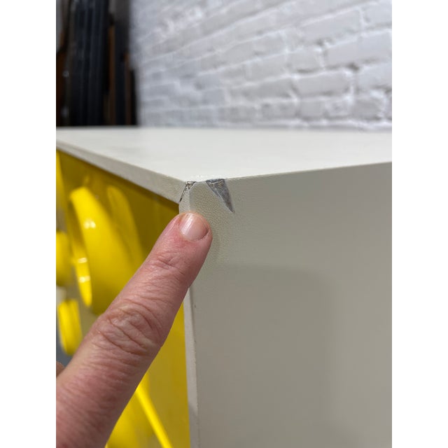 Mid Century Modern Yellow Lacquer Plastic + Wood Dresser in the Style of Raymond Loewy | Vintage Pop Art Space Age Design, C. 1970's For Sale - Image 9 of 10