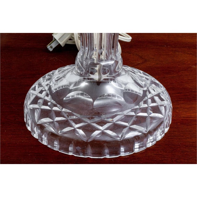 Vintage 1960s Waterford Crysta Electric Hurricane Lamp – Inishturk Pattern For Sale In Providence - Image 6 of 7
