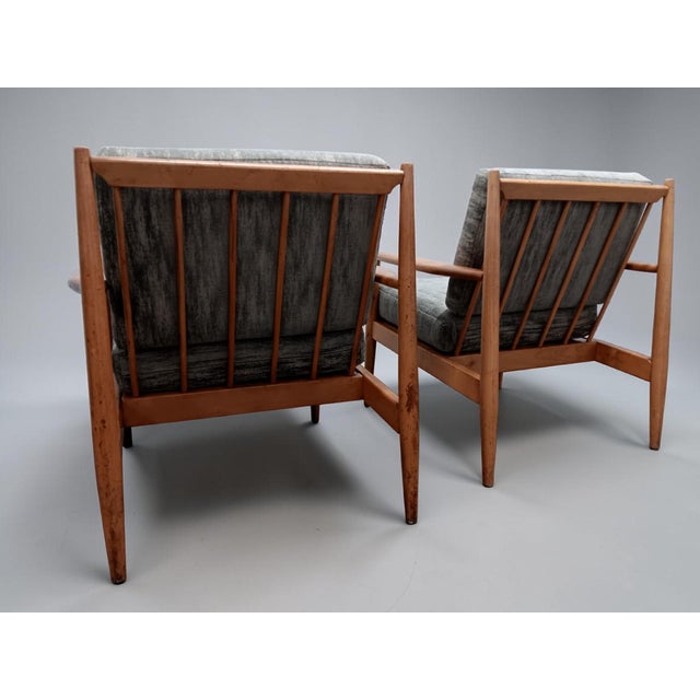Mid-Century Modern Mid Century Modern Viko Baumritter Danish Style Lounge Chairs W/ 3 Cushion Sets For Sale - Image 3 of 10
