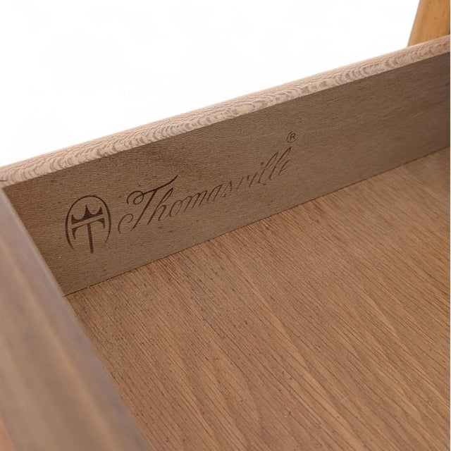 1980s Thomasville Prestige Oak Drawer Console Sideboard For Sale - Image 15 of 18