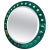 Venetian Circular Emerald Green Bordered Mirror For Sale - Image 12 of 12