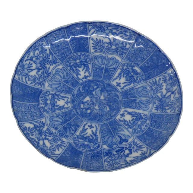 Chinese Porcelain Saucer Blue and White Small Plate Kraak Style Dish 4526b For Sale