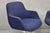 Mid-Century Modern Vintage Mid Century Modern Blue Upholstered Chrome Swivel Base Club Chair - Pair For Sale - Image 3 of 12