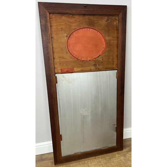 French Style Wall Mirror in Oak For Sale - Image 13 of 14