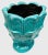 1960s 1960s Turquoise Ceramic Planter Vase Jardienier For Sale - Image 5 of 12