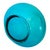 Vintage Mid Century Modern MCM Swung Glass Vase, Turquoise Peacock Blue, 24" Le Smith For Sale - Image 11 of 12