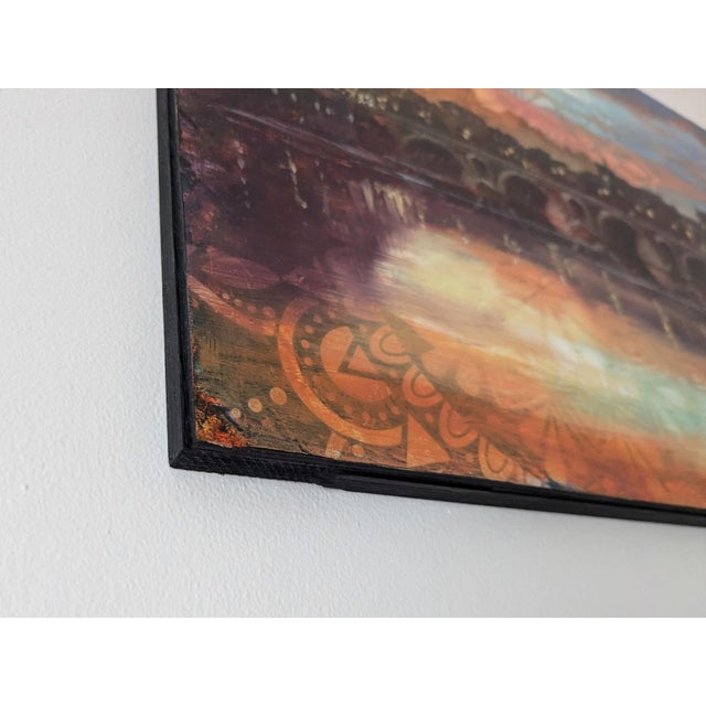 Impressionist Toulouse Pont Neuf Sunrise by Christopher Clark | Oil on Acrylic on Wood Panel River scene at sunrise. For Sale - Image 3 of 4