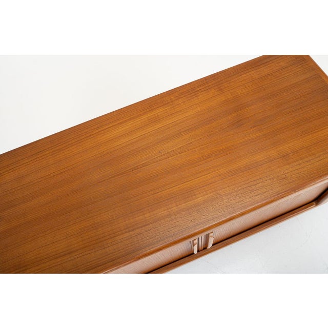 Danish Teak Sideboard with Tambour Doors and Drawers, 1960s For Sale - Image 10 of 14