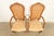 1960s Thomasville French Provincial Louis XV Carved Walnut and Cane Back Armchairs, Pair For Sale - Image 5 of 14