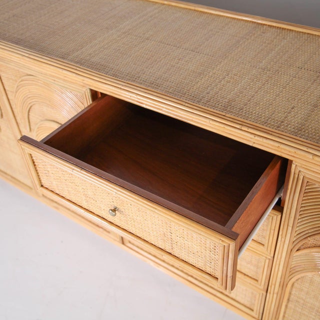 Palm Tree Sideboard in Rattan and Raffia For Sale - Image 13 of 18