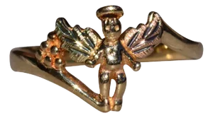The Ralworth: Ladies Two Tone Angel Bypass Style Ring