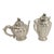 Silver Antique Art Deco Sterling Silver L. Maciel Mexican 3 Piece Tea Coffee Set 1935 For Sale - Image 8 of 17