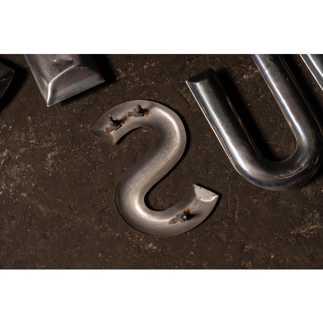 Metal Vintage Industrial Welding Supply Storefront Lettering Set For Sale - Image 7 of 9