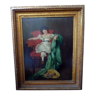 Antique 1830s German Biedermeier Child Portrait Oil on Board, Framed For Sale