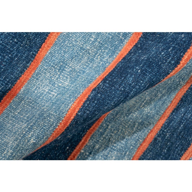 Antique Indian Dhurrie Rug 12'1 X 23'10 For Sale - Image 4 of 15