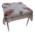 Offered is a mid 20th Century vintage cream-colored linen cotton Christmas motif tablecloth featuring a red poinsettia...