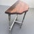 Vintage Hand-Refinished Solid Wood Accent Table With Sage Painted Base For Sale - Image 4 of 6