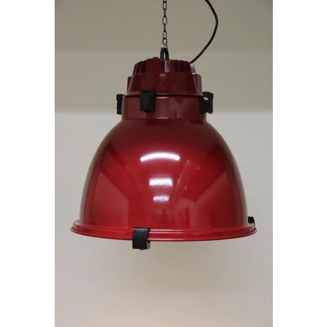Italian Large Pendant Spot Light Made by Castaldi 1980s. Construction: "Calotta" Head (Top) Made in Cast Light Alloy. Main...