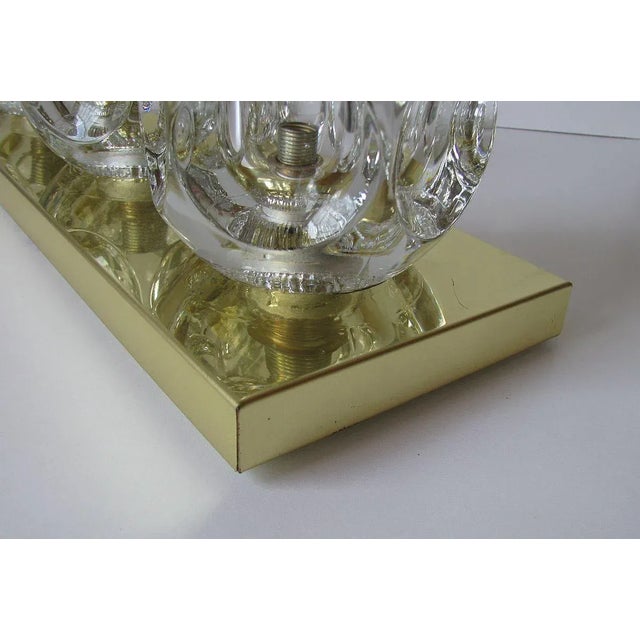 Vintage Brass and Glass Sconce from Peill & Putzler, 1970s For Sale - Image 6 of 16
