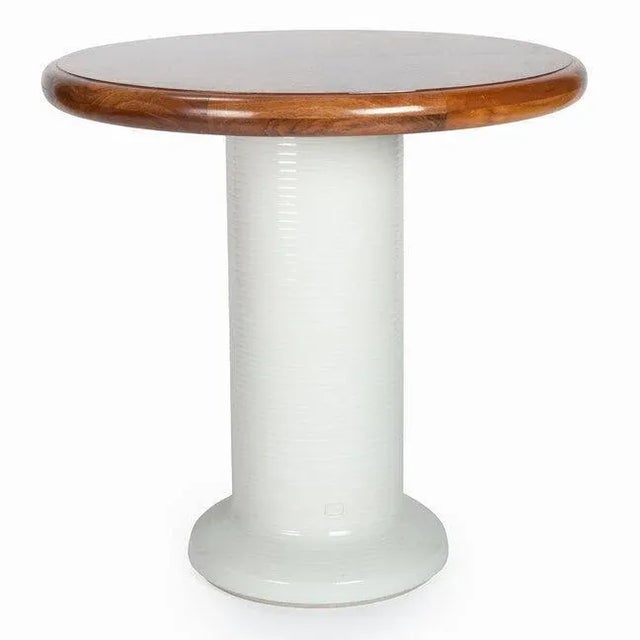 Vintage Coffee Table in White Glazed Ceramic, 1980s For Sale - Image 10 of 10