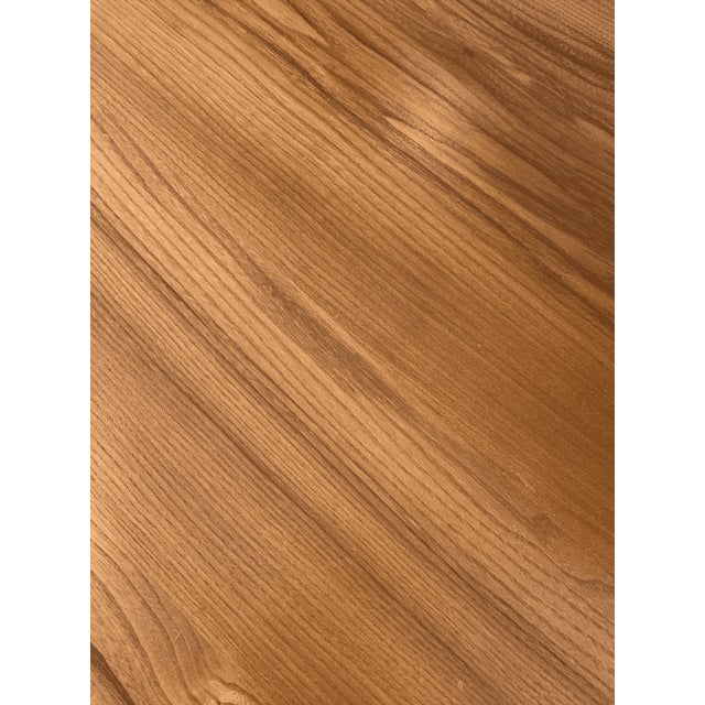 French Four Door Sideboard in Elm with Brass Inserts, 1960s For Sale - Image 6 of 10