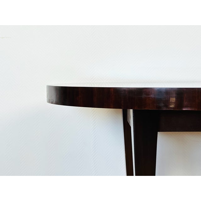 Wood Art Deco Oval Rosewood Dining Table, France, 1940s For Sale - Image 7 of 13