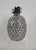 A large sculptural Italian mid-century ice bucket in the form of a pineapple, executed in silver-plated metal with a...
