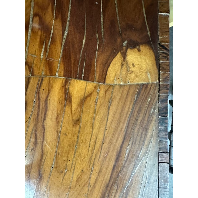 Antique Italian Olive Wood Two Drawer Bombe Commode Circa 1930 For Sale - Image 12 of 12