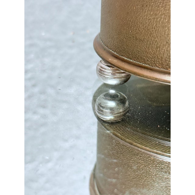 1940s Mid-Century Modern Thorens Musical Brass Powder Box From the 1950s For Sale - Image 5 of 12