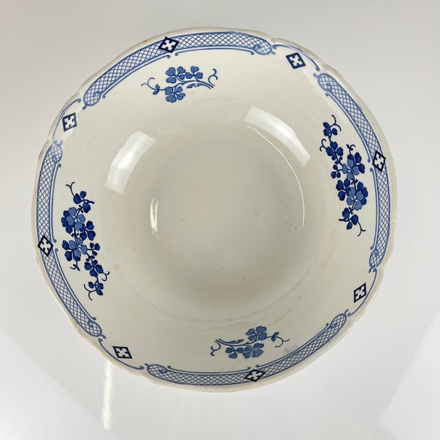 KG Lunéville Ironstone Salad Bowl, "Jane" Model, Blue, 1890-1915 Dimensions: Diameter: 29 cm Height: 10.5 cm This piece...