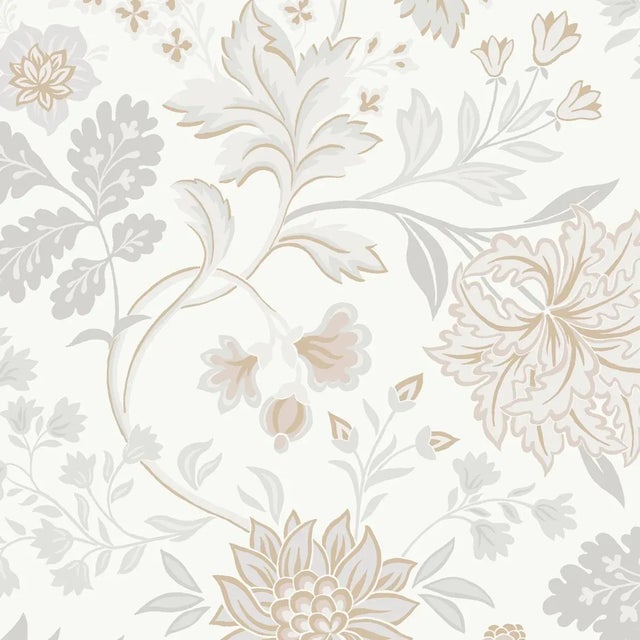 Sample - Borastapeter Alicia Wallpaper in Stone and Gold For Sale