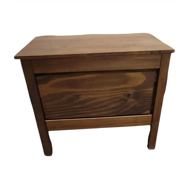 Brown Mid-Century Hand-Crafted French Provincial Walnut Diminutive Commode With Hand-Rubbed Finish For Sale - Image 8 of 9