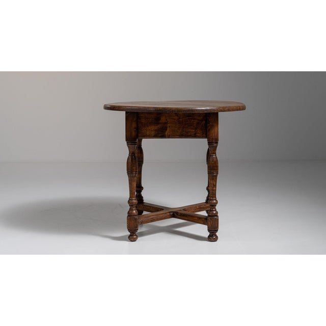 1970s French Chestnut Brown Neo-Renaissance Oak Table in Original Patina For Sale - Image 12 of 15